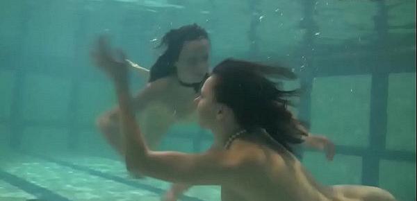  Bouncing tits lesbians Katka Barbara underwater